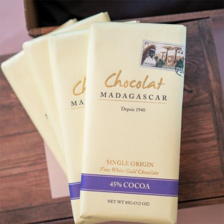 Chocolat Madagascar - feine weiße Schokolade - 45% Kakao
